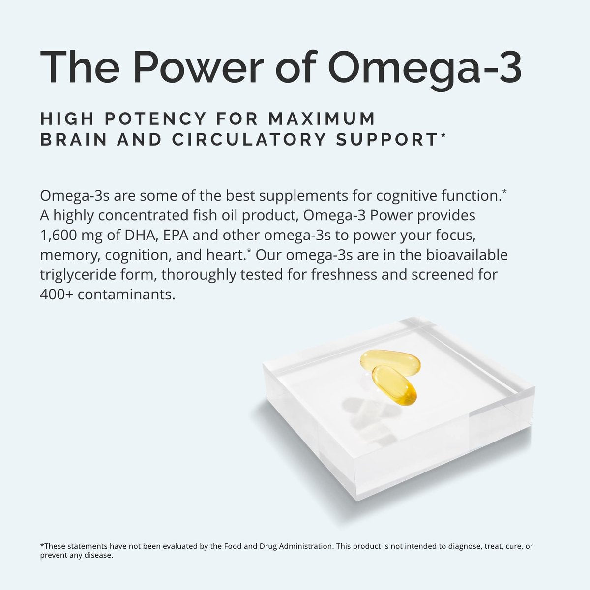 BRAINMD Dr. Amen Omega-3 Power – 60 Kapseln – Gelenk- und Immununterstützung – Enthält DHA & EPA – Glutenfrei – 30 Portionen
