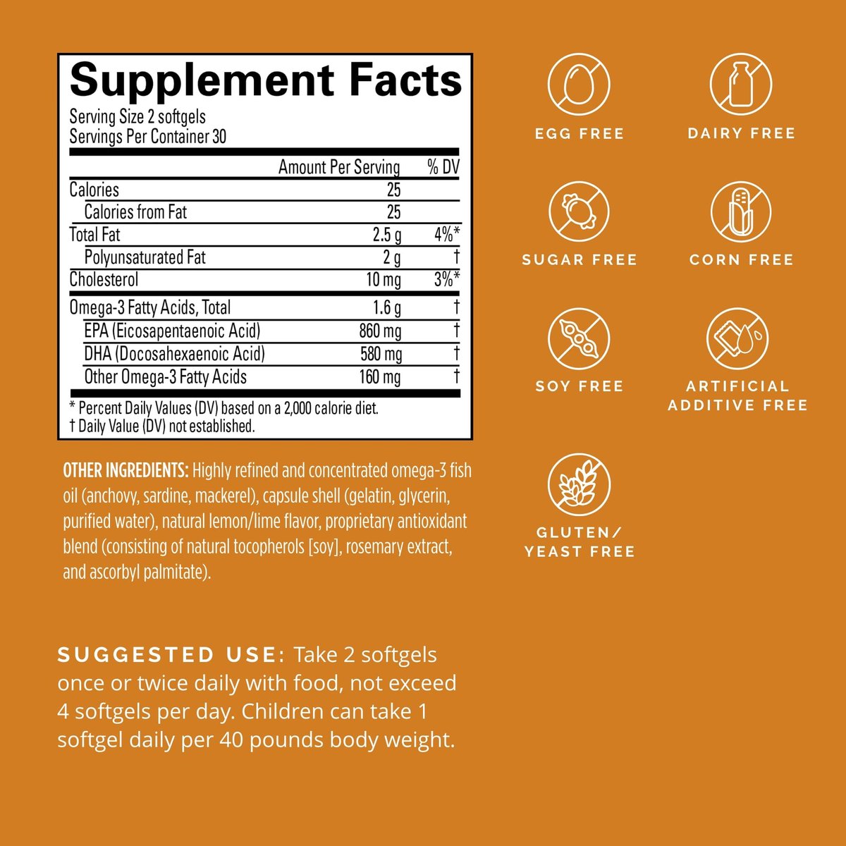BRAINMD Dr. Amen Omega-3 Power – 60 Kapseln – Gelenk- und Immununterstützung – Enthält DHA & EPA – Glutenfrei – 30 Portionen