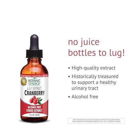 Botanic Choice Alkoholfreier flüssiger Cranberry-Extrakt, Nahrungsergänzungsmittel, 30 ml