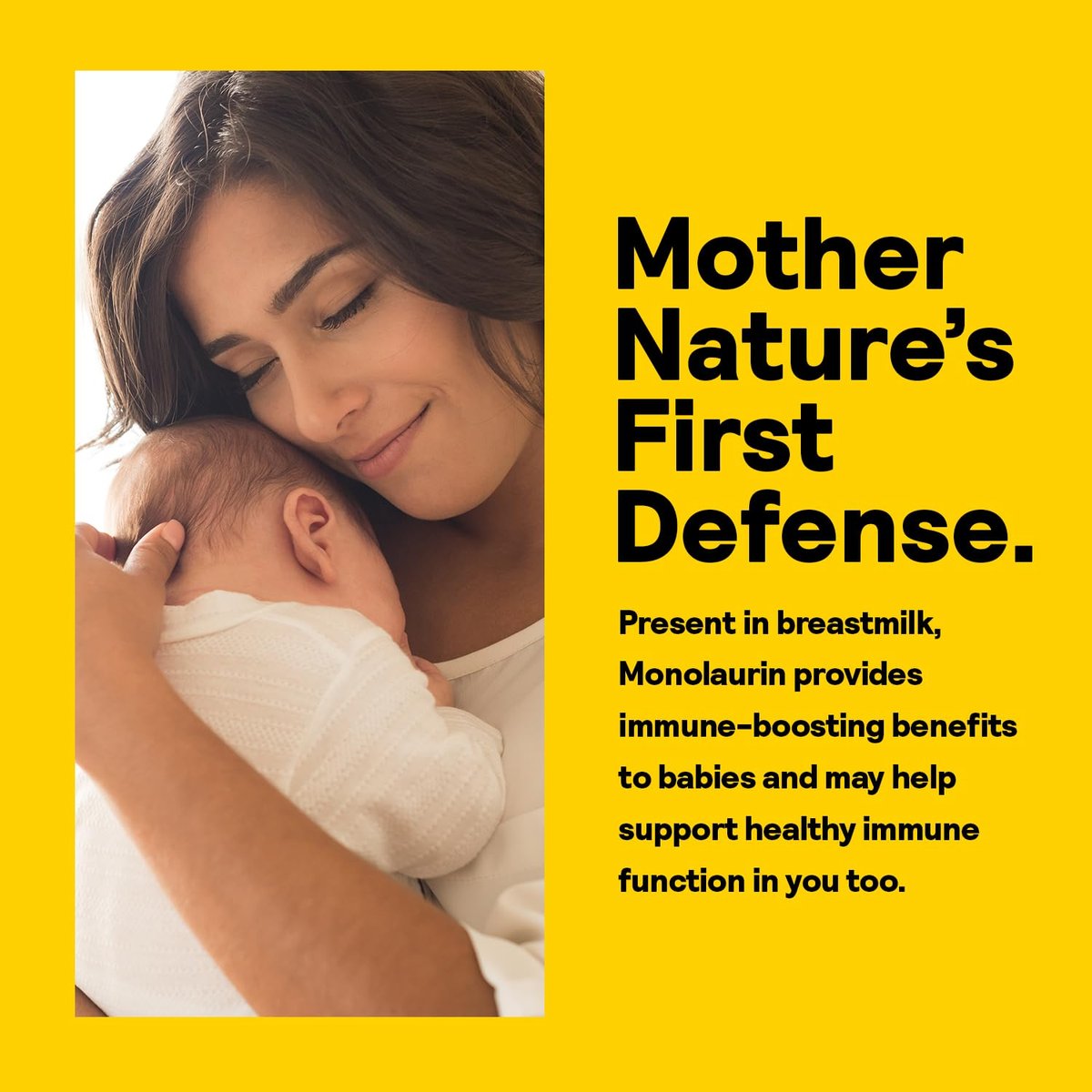 Nature's Life Monolaurin 1000 mg – Nahrhaftes Monolaurin aus natürlicher Roh-Kokosnuss, Immununterstützung, Darmgesundheit, ausgewogene Darmflora, 60-Tage-Garantie, 45 Portionen, 90 vegane Kapseln