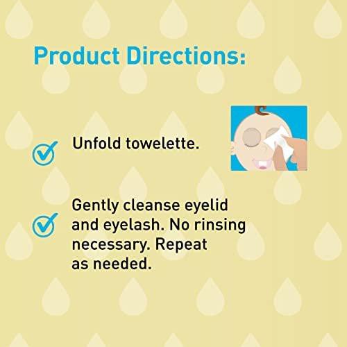 OCuSOFT Baby Augenlid- und Wimpernreiniger, vorgereinigte Tücher, Weiß/Blau, 20 Stück