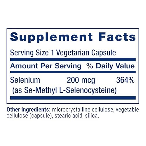 Life Extension Se-Methyl-L-Selenocystein – Fortschrittliches Selen für Antioxidantien-Schutz, Zellgesundheit und gesundes Altern – Vegetarisch, Glutenfrei, Non-GMO, 90 Kapseln