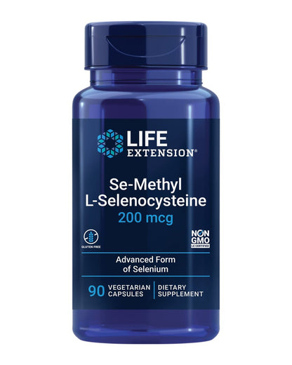 Life Extension Se-Methyl-L-Selenocystein – Fortschrittliches Selen für Antioxidantien-Schutz, Zellgesundheit und gesundes Altern – Vegetarisch, Glutenfrei, Non-GMO, 90 Kapseln