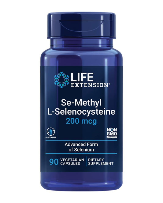 Life Extension Se-Methyl-L-Selenocystein – Fortschrittliches Selen für Antioxidantien-Schutz, Zellgesundheit und gesundes Altern – Vegetarisch, Glutenfrei, Non-GMO, 90 Kapseln