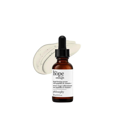 philosophy when hope is not enough facial firming serum - mit Vitamin C, E & Hyaluronsäure - belebt fahlen Teint und reduziert das Erscheinungsbild von feinen Linien und Fältchen - 30 ml