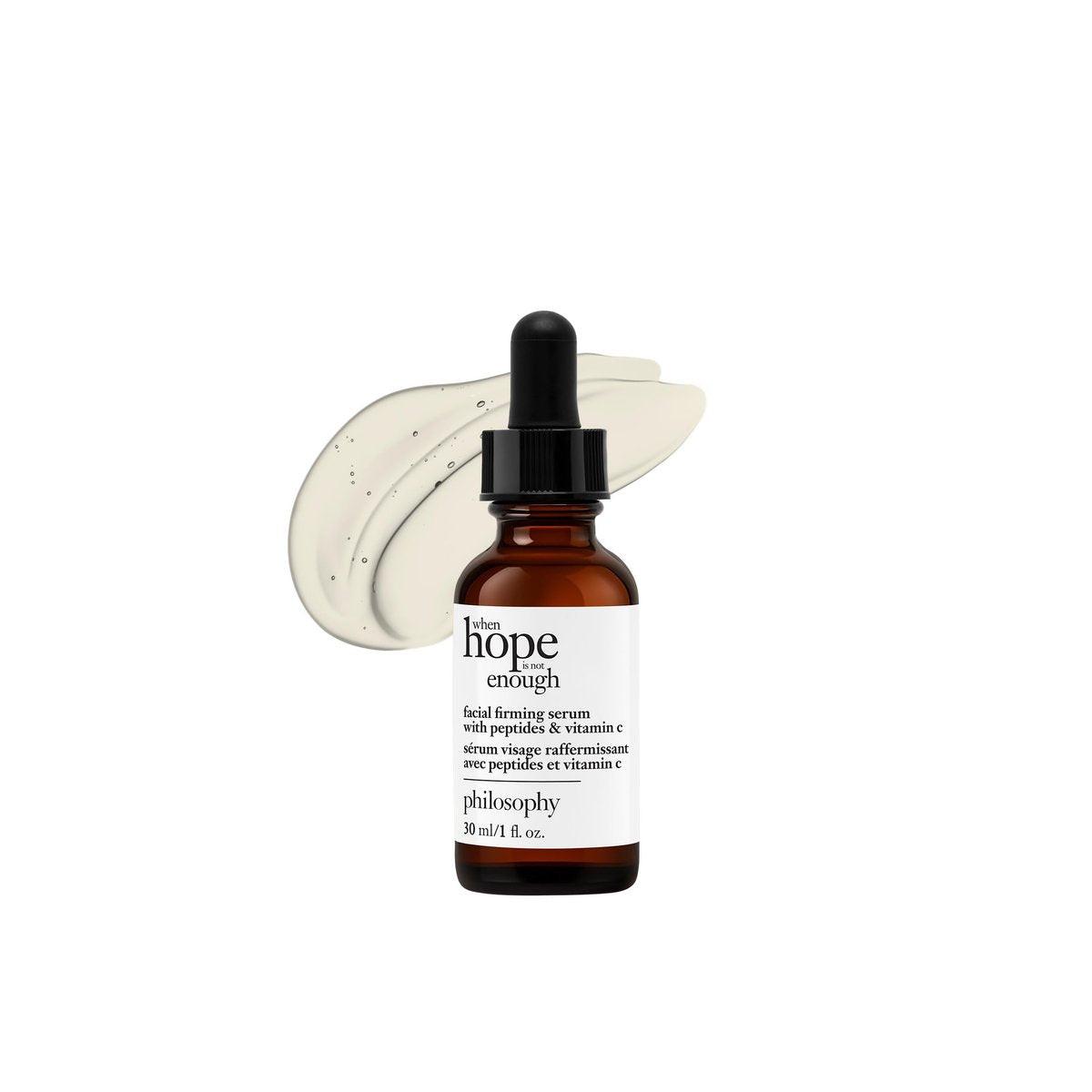 philosophy when hope is not enough facial firming serum - mit Vitamin C, E & Hyaluronsäure - belebt fahlen Teint und reduziert das Erscheinungsbild von feinen Linien und Fältchen - 30 ml