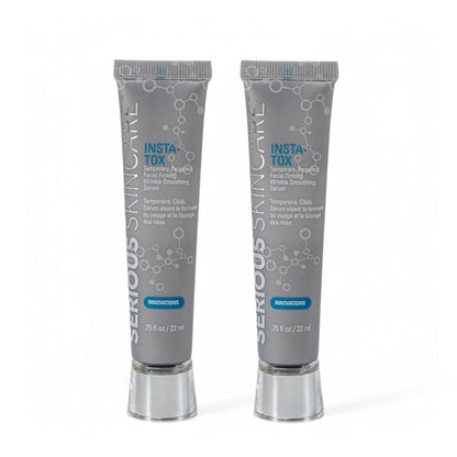 Serious Skincare INSTA-TOX Instant Wrinkle Smoothing Serum – Faltenfüller für sofortige Glättung von Linien, Poren & tiefen Falten – Hautstraffer & Gesichtsstraffung – 2er-Pack mit je 22 ml