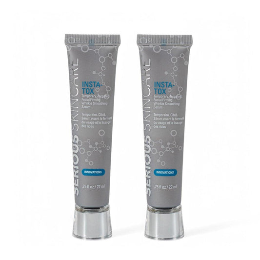 Serious Skincare INSTA-TOX Instant Wrinkle Smoothing Serum – Faltenfüller für sofortige Glättung von Linien, Poren & tiefen Falten – Hautstraffer & Gesichtsstraffung – 2er-Pack mit je 22 ml