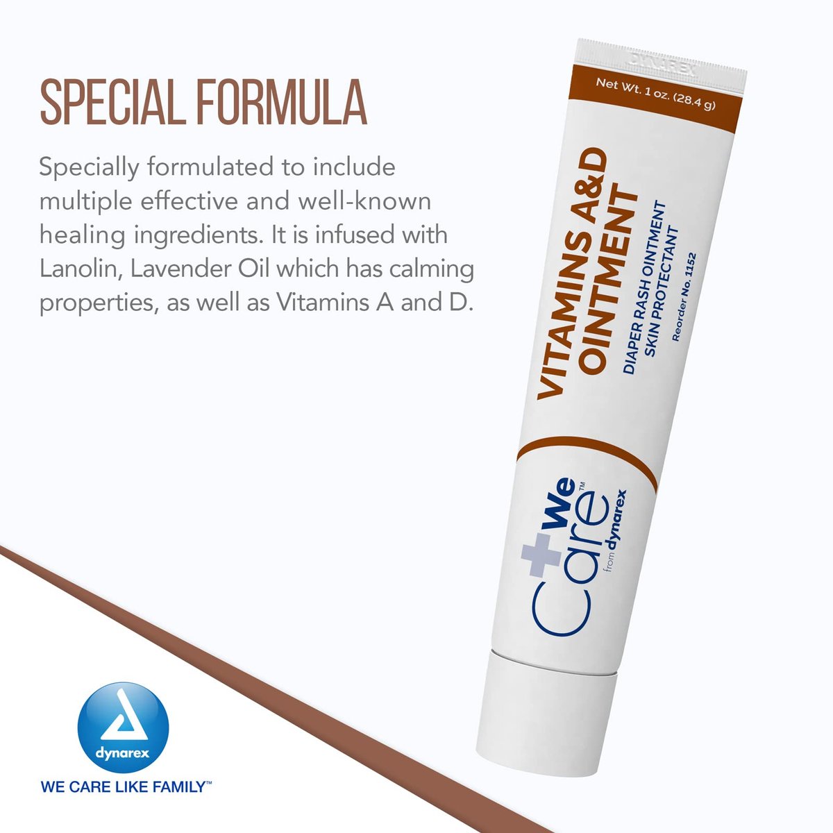 Dynarex Vitamine A & D Salbe 1 oz Tube – Hautschutz für empfindliche Haut