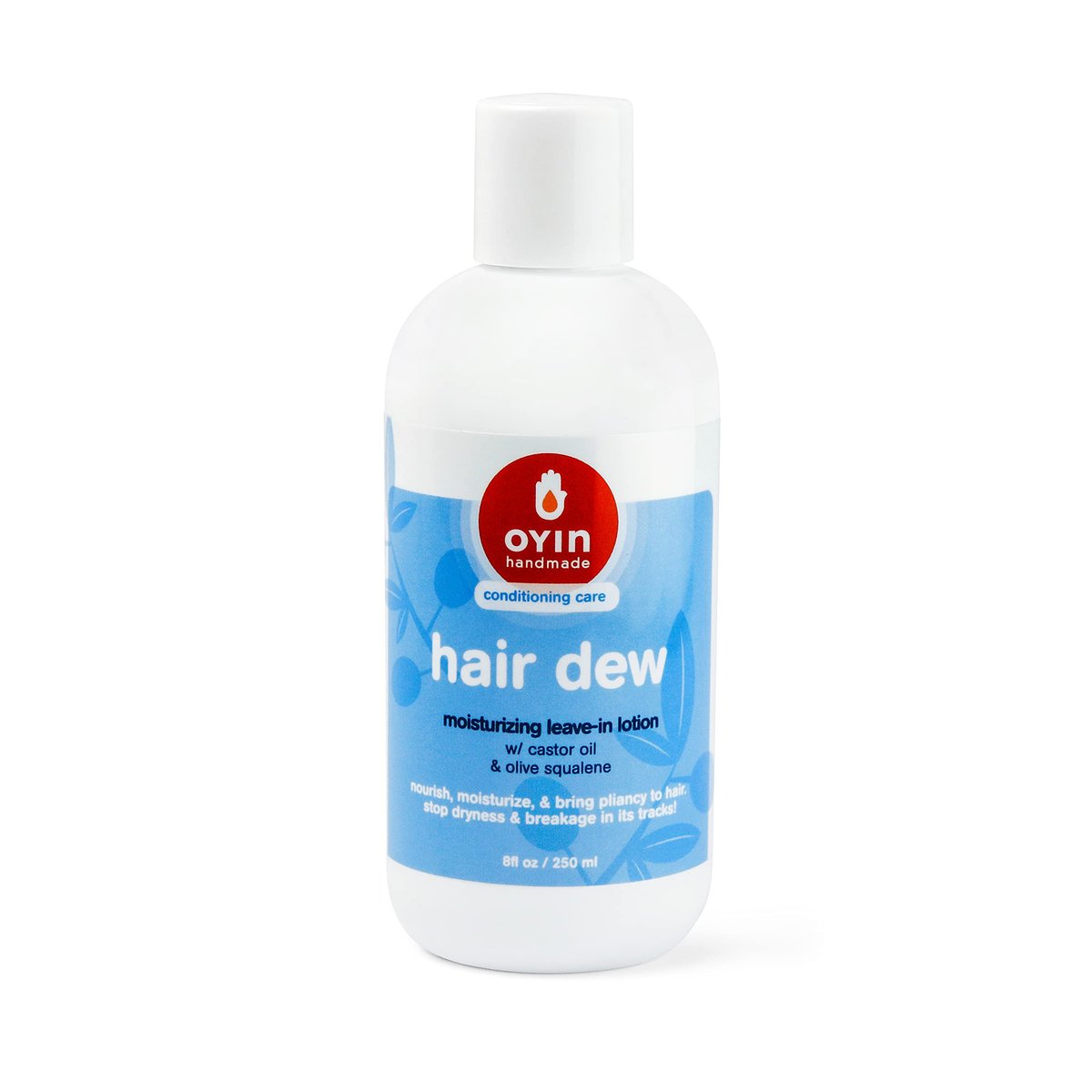 Oyin Handmade Hair Dew Daily Moisturizing Leave-In Hair Lotion | Rizinusöl & Oliven-Squalan für Locken, Wellen & Naturhaar | Leichte, rückstandsfreie Formel | 237 ml