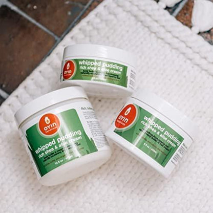 Oyin Handmade Whipped Pudding Reichhaltige natürliche Feuchtigkeitscreme | Sheabutter, Kakaobutter & Honig | Tiefenfeuchtigkeit für Haar & Haut | Locken, Wellen & trockene Haut | 237 ml
