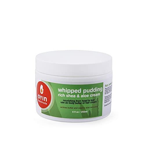 Oyin Handmade Whipped Pudding Reichhaltige natürliche Feuchtigkeitscreme | Sheabutter, Kakaobutter & Honig | Tiefenfeuchtigkeit für Haar & Haut | Locken, Wellen & trockene Haut | 237 ml