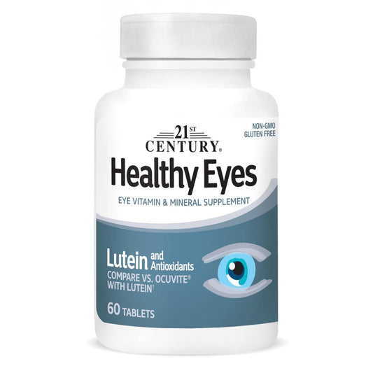 21st Century Healthy Eyes Lutein Augenvitamin - 60 Tagesportionen - Sehkraft & Makula-Unterstützung mit Antioxidantien, Zink & Vitaminen A, C, E - Nicht-GVO - Seit über 34 Jahren vertrauenswürdige Marke