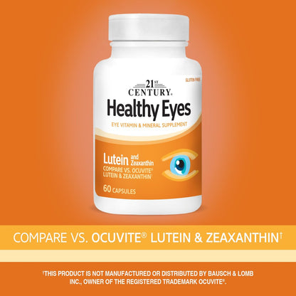 21st Century Gesunde Augen Lutein und Zeaxanthin Kapseln, 60 Stück