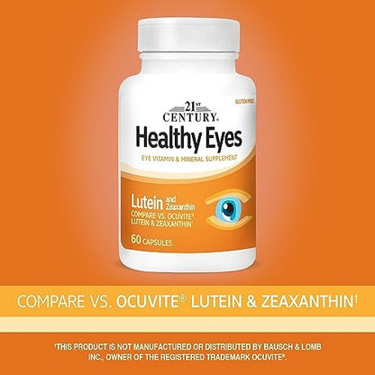 21st Century Gesunde Augen Lutein und Zeaxanthin Kapseln, 60 Stück