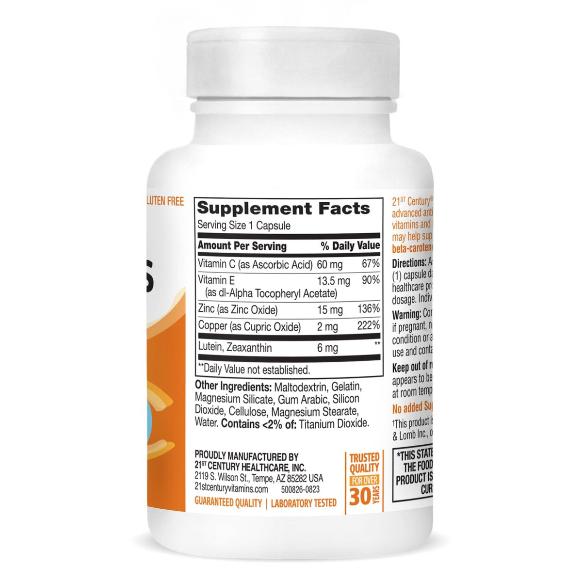 21st Century Gesunde Augen Lutein und Zeaxanthin Kapseln, 60 Stück