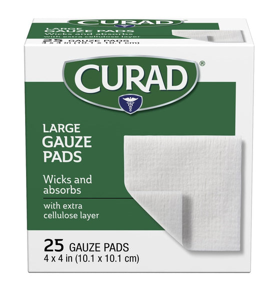 Curad Pro-Gauze Sterile Kompressen 10x10 cm, 25 Stück (Verpackung kann variieren)