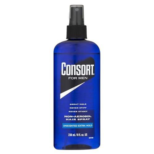 Consort Haarspray für Männer, Extra starker Halt, Duftneutral, Nicht-Aerosol - 8 oz (4er Pack)