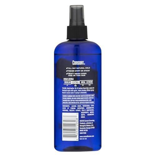 Consort Haarspray für Männer, Extra starker Halt, Duftneutral, Nicht-Aerosol - 8 oz (4er Pack)