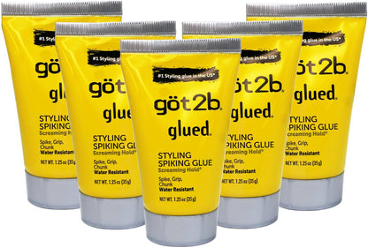 Schwarzkopf got2b Glued Styling Spiking Glue 1,25 oz (5er-Pack) – Starke Festigung für extreme Styles