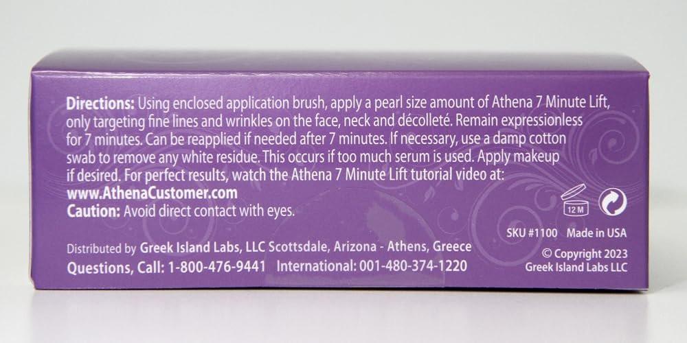 Athena 7 Minute Lift – Bio-Organisches Lifting & Festigungs Serum – Strafft sichtbar Augen, Hals & Gesicht in 7 Minuten – Reduziert Falten & feine Linien