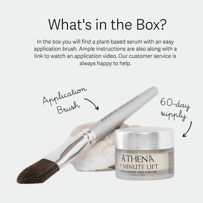 Athena 7 Minute Lift – Bio-Organisches Lifting & Festigungs Serum – Strafft sichtbar Augen, Hals & Gesicht in 7 Minuten – Reduziert Falten & feine Linien