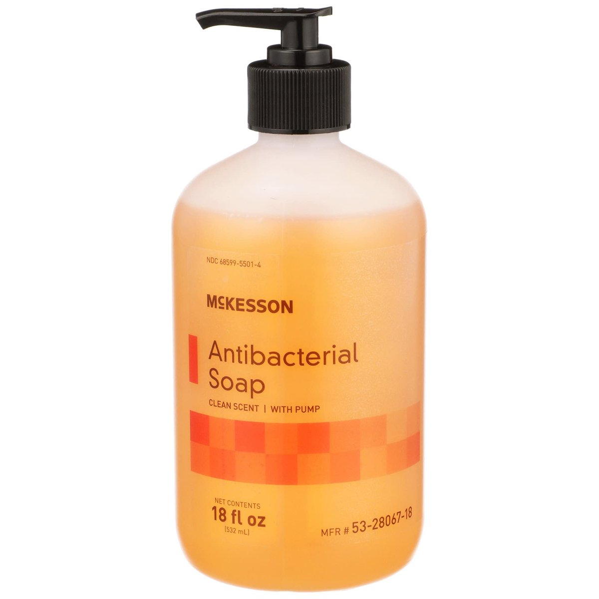 McKesson Antibakterielle Flüssigseife für die Hand, 18 oz Flasche mit Pump, sauberer Duft