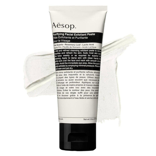 Aesop Reinigende Peelingpaste – Erfrischende, reinigende und weichmachende Gesichtspflege mit feinem Quarz, Rosmarinblatt und Milchsäure – 75 ml