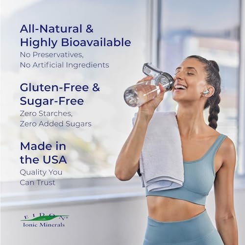 Eidon Flüssige Elektrolyte – Ionic Mineral Supplement, Zuckerfrei & Ungesüßt, für ausgeglichenen Elektrolythaushalt, 60 ml
