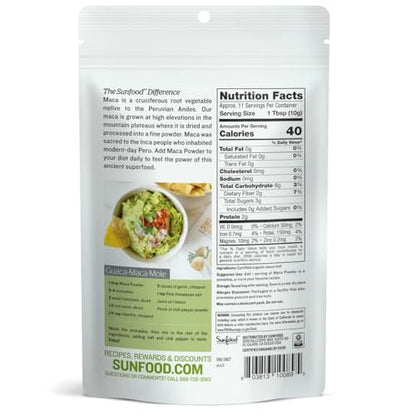 Sunfood Superfoods Bio Maca Pulver für Männer & Frauen - Maca-Wurzelpulver mit Adaptogenen, für Smoothies & andere Rezepte, aus Peru, vegan - 227 g Beutel