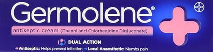GERMOLENE Antiseptische Creme mit Lokalanästhetikum 30g, Packung mit 2 (60g)