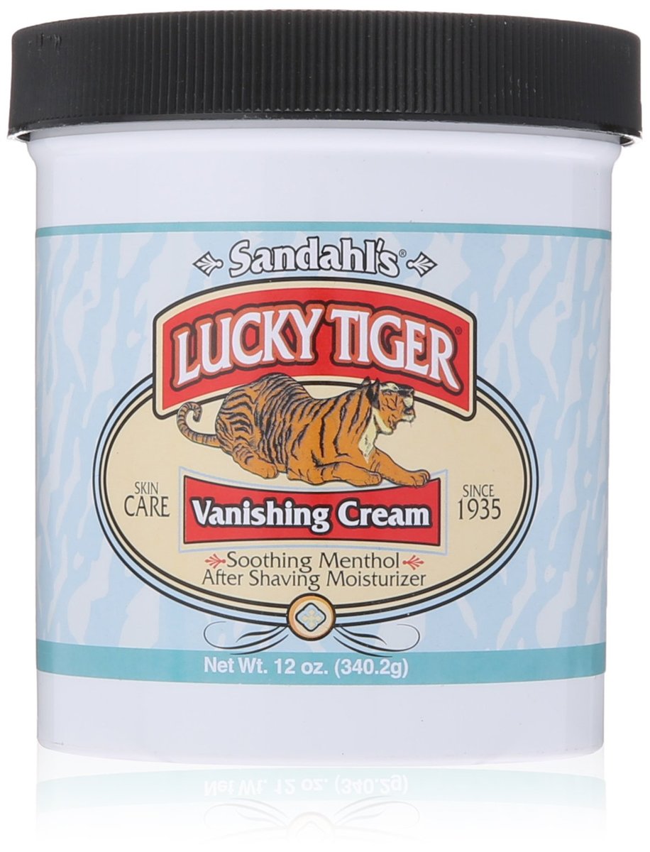 Lucky Tiger Sandahl’s Vanishing Cream (340 g) – Klassische kühlende Aftershave-Lotion für Männer & Feuchtigkeitscreme – Mit Menthol & Pfefferminzöl, schnell einziehend – Beruhigt Rasurbrand & Pickel