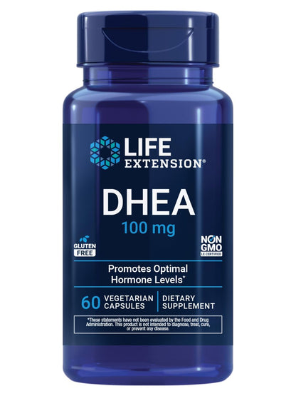 Life Extension DHEA 100 mg – 60 vegane Kapseln für hormonelles Gleichgewicht und Vitalität