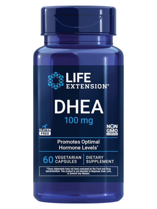 Life Extension DHEA 100 mg – 60 vegane Kapseln für hormonelles Gleichgewicht und Vitalität