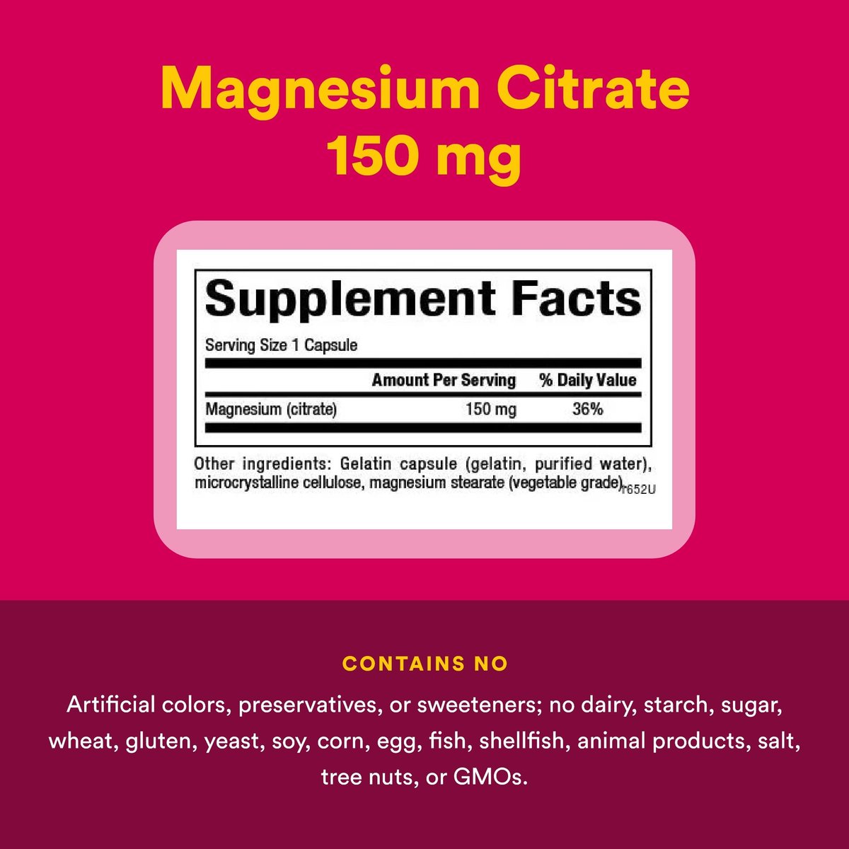 Natural Factors Magnesiumcitrat 150 mg – 180 Kapseln für Muskel- und Herzgesundheit