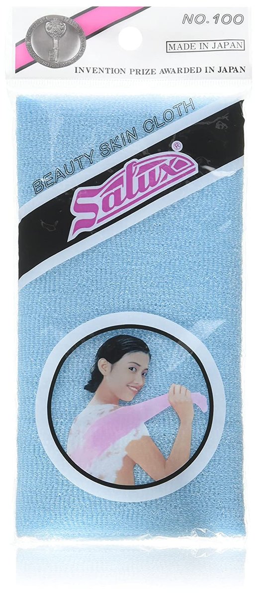 Salux Nylon Japanisches Beauty-Badetuch (3er-Pack) Blau
