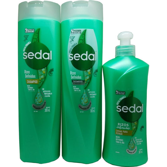 Sedal Rizos Definidos 3er Set – Shampoo, Conditioner & Styling für perfekte Locken