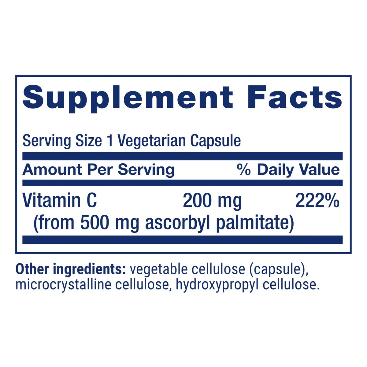 Life Extension Ascorbyl Palmitat 500 mg – Fettlösliches Vitamin C für Immunsystem und Langlebigkeit – Wasserlöslich, glutenfrei, nicht-GVO, vegetarisch – 100 Kapseln