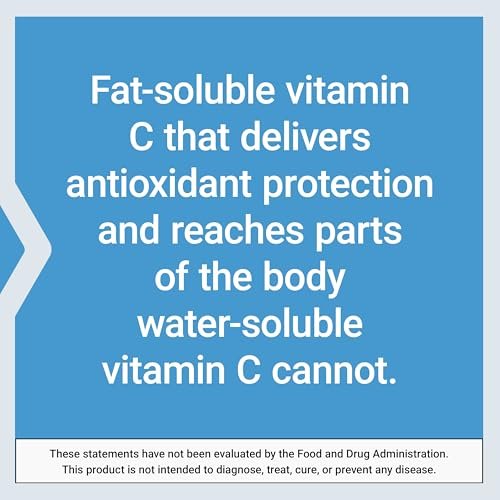 Life Extension Ascorbyl Palmitat 500 mg – Fettlösliches Vitamin C für Immunsystem und Langlebigkeit – Wasserlöslich, glutenfrei, nicht-GVO, vegetarisch – 100 Kapseln
