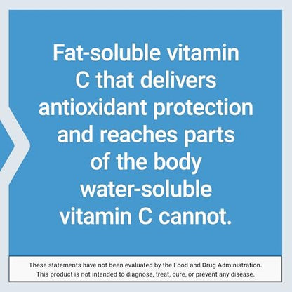 Life Extension Ascorbyl Palmitat 500 mg – Fettlösliches Vitamin C für Immunsystem und Langlebigkeit – Wasserlöslich, glutenfrei, nicht-GVO, vegetarisch – 100 Kapseln