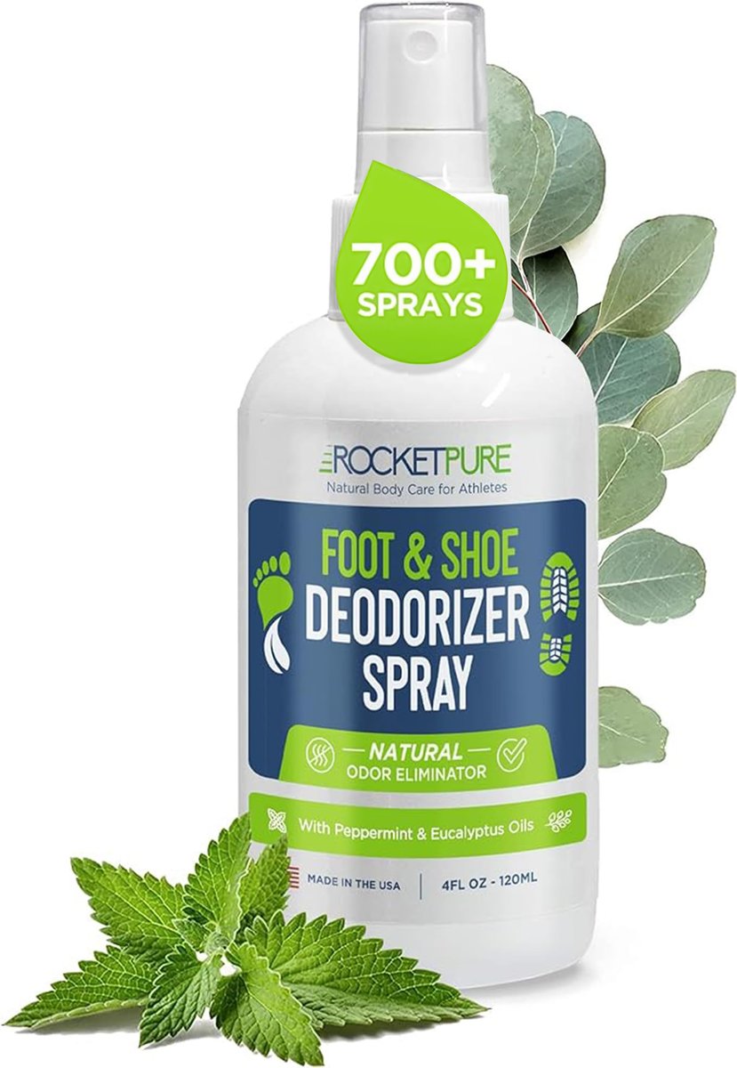 Rocket Pure Natürlicher Fuß- und Schuh-Deodorant-Spray - Minze, 118 ml (4 fl oz)