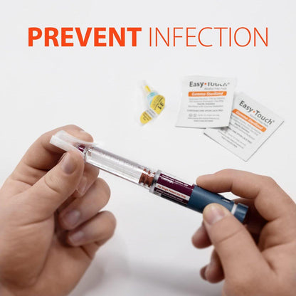 EasyTouch Gamma-sterilisierte Alkohol-Vorbereitungstücher, Box mit 100 Stück