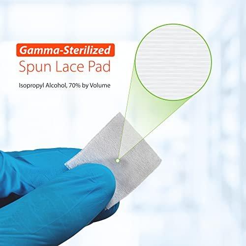 EasyTouch Gamma-sterilisierte Alkohol-Vorbereitungstücher, Box mit 100 Stück
