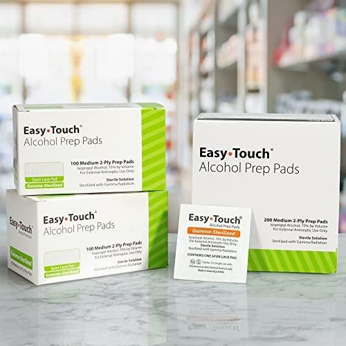 EasyTouch Gamma-sterilisierte Alkohol-Vorbereitungstücher, Box mit 100 Stück
