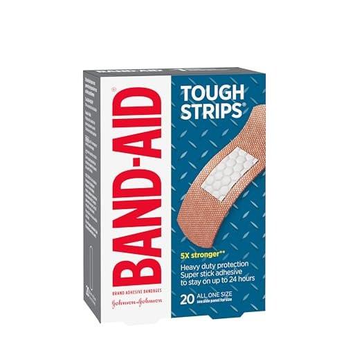 Band-Aid Tough Strips Pflaster – Starke Haftung für kleine Schnitte & Schrammen, Einheitsgröße, 20 Stück