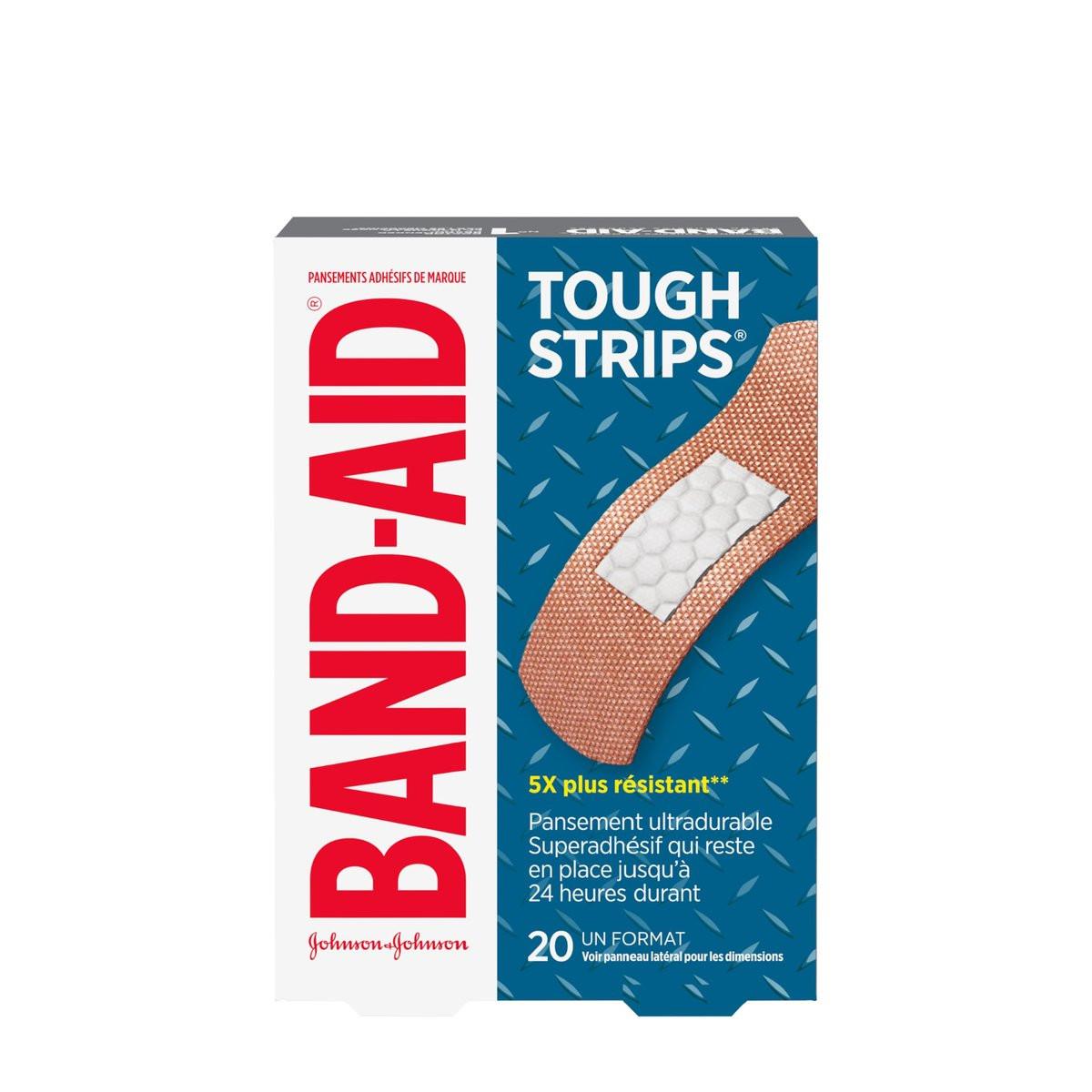 Band-Aid Tough Strips Pflaster – Starke Haftung für kleine Schnitte & Schrammen, Einheitsgröße, 20 Stück