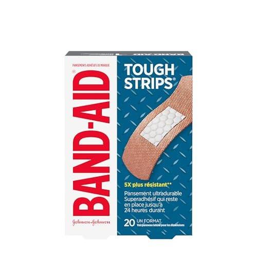 Band-Aid Tough Strips Pflaster – Starke Haftung für kleine Schnitte & Schrammen, Einheitsgröße, 20 Stück