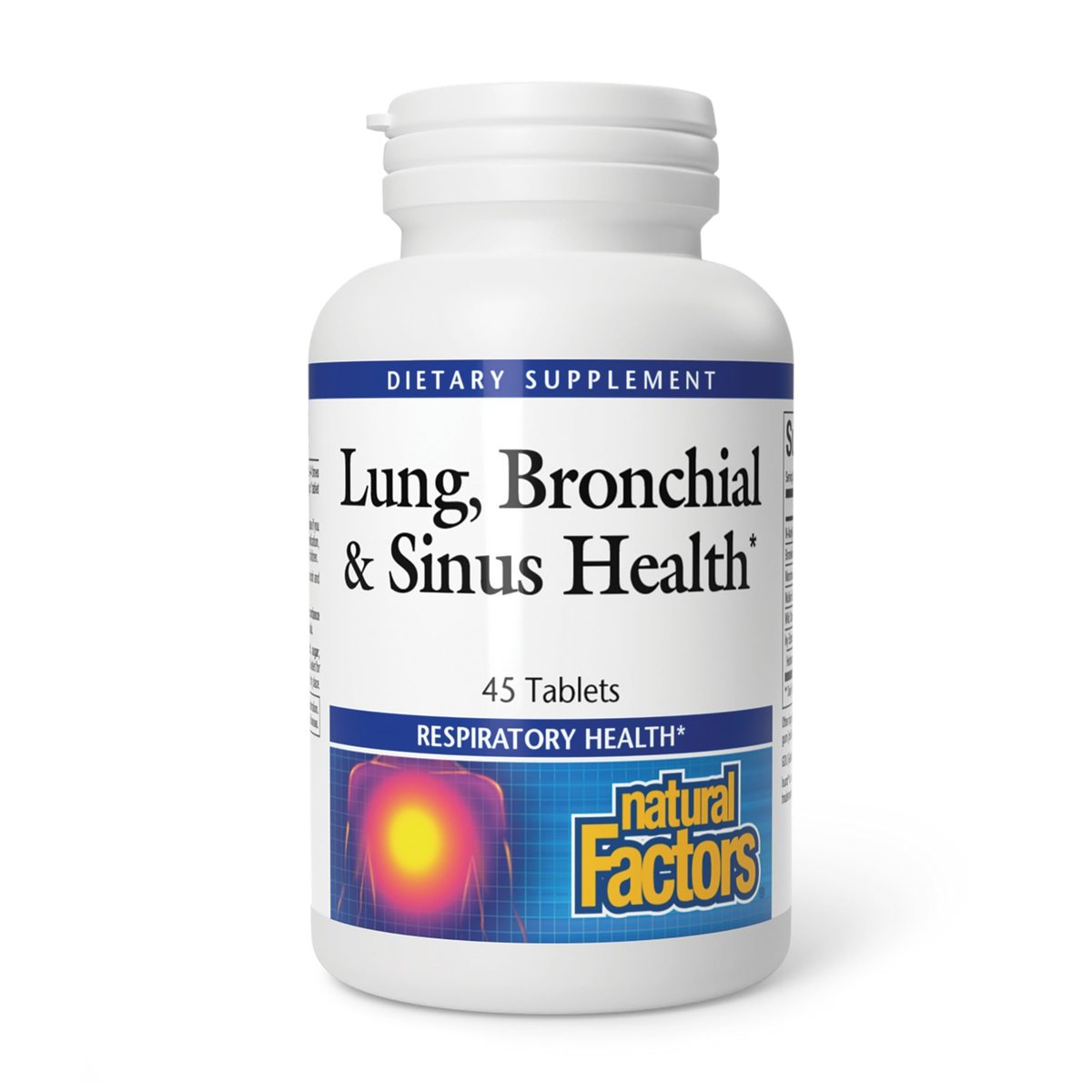 Lungen-, Bronchial- & Sinus-Gesundheit von Natural Factors – Natürliche Unterstützung für Atemwege und leichte Atmung, 45 Tabletten (45 Portionen)