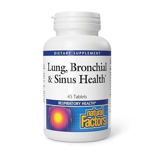 Lungen-, Bronchial- & Sinus-Gesundheit von Natural Factors – Natürliche Unterstützung für Atemwege und leichte Atmung, 45 Tabletten (45 Portionen)