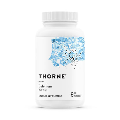 THORNE Selen – 200 mcg Selen Kapseln für Antioxidantien-Unterstützung – Unterstützt Schilddrüsengesundheit, Immunfunktion & gesundes Altern – Drittanbieter-zertifiziert – Gluten-, Milch- & Sojafrei – 60 Kapseln